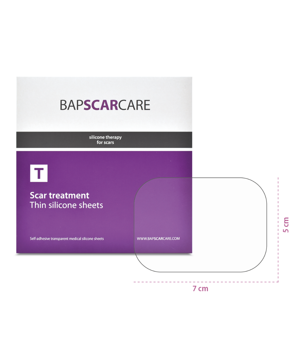 BAPSCARCARE T Narben-Silikonpflaster (extra dünn) 5 x 7 cm
